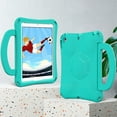 thumbnail image 3 of SaniMore for iPad 10.2 inch 9th/8th/7th Generation (2021/2020/2019) Case, Shockproof Full-Body Handle Stand Tablet Protective Kids-friendly Lightweight Cover, Mint, 3 of 6