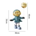 thumbnail image 3 of Estatuas de Espacio exterior Escultura Resina Artesanía de para guardería Oficina Hogar , Azul Soledad estatua del astronauta, 3 of 3