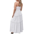 thumbnail image 4 of a.Jesdani Women Plus size Long Maxi Skirts Elastic High Waist A Line Ruffle Swing Beach Maxi Skirt L-4x, 4 of 6