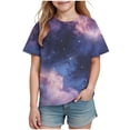 thumbnail image 6 of CYRBOKO Graphic Tees for Girls, Crewneck Casual Short Sleeve Athletic Summer T-shirts Multicolor Size 4-5 T, 6 of 7