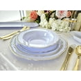 thumbnail image 3 of 50 Plates Pack (25 Guests)-Heavyweight Wedding Party Disposable Plastic Plate Set -25 x 10.25'' Dinner + 25 x 7.5'' Salad/dessert plates (Rochelle White and Gold), 3 of 9