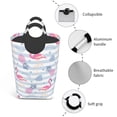 thumbnail image 4 of Bingfone Flamingo And Pineapple Laundry Hamper,Large Canvas Fabric Lightweight Storage Basket Toy Organizer Dirty Clothes Collapsible, 4 of 6