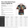 thumbnail image 5 of Sikiie Meditating Golden Retriever Print Men's Hawaiian Shirt, Summer Beach Button Pocket Short Sleeve T-Shirt,, 5 of 7