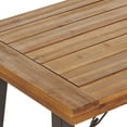 thumbnail image 6 of Garrett Outdoor 6-Piece Acacia Wood Dining Set with Wicker Stacking Chairs, Teak Finish, Multi-Brown, 6 of 7