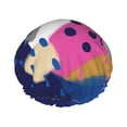 thumbnail image 1 of YFYANG Women's Double Waterproof Shower Cap, Abstract Watercolor Winter Reusable Hair Cap for All Hair Styles and Head Sizes, 1 of 9