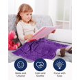 thumbnail image 4 of 2 lbs Weighted Lap Pad, Ultra Soft Minky Dotted Heavy Blankets Throw for Better Study Relaxing & Sleeping, Machine Washable, 20 x 30 Inches, Purple, 4 of 13