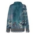 thumbnail image 4 of WTXUE Camping Shirts for Women Long Sleeve Shirts Collared V Neck Button Down Blouses Floral Print Tunic Tops Spring Dressy Casual Shirts Casual Business Work Tops Mint Green M, 4 of 5