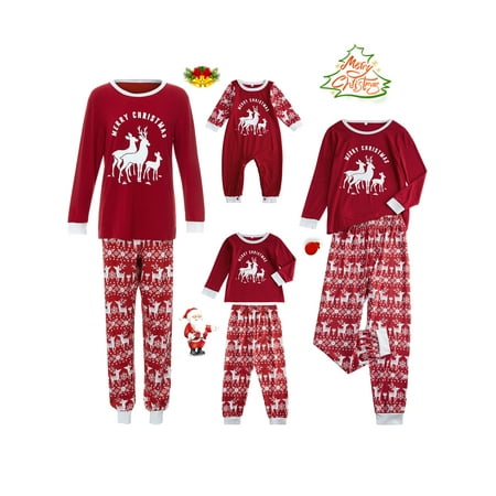 

Cathery Family Christmas Pjs Matching Sets Baby Christmas Matching Jammies for Adults Kids Holiday Xmas Sleepwear Set