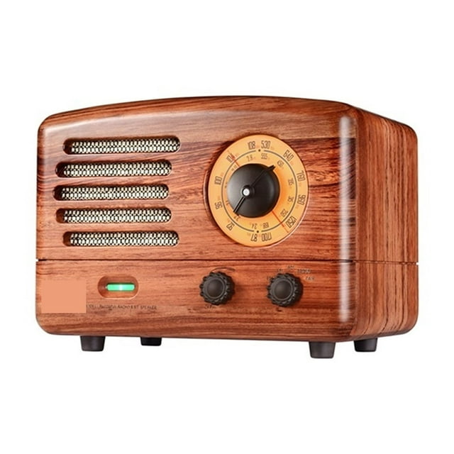 Haut-parleur Bluetooth en Bois Rétro Fait à la Main de Qualité Collection Professionnelle Original II avec Radio FM / AM, Son Élevé