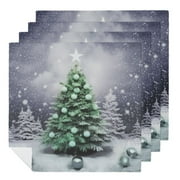 FACANNAP Christmas Guest Napkins Christmas Disposable Paper Napkins Christmas Tree Buffalo Plaid Christmas Ball Design Hand Napkins for Christmas Kitchen Bathroom 2 PCS