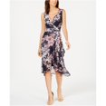 thumbnail image 1 of Vestido cruzado Floral Connected Apparel para mujer azul 8, 1 of 1