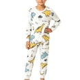 thumbnail image 5 of Cethrio Boys Cotton Pajama Sets, Long Sleeve 2 Piece Cute Crew Neck Boys' Sleepwear Gray Size 7-8T, 5 of 6