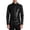 Black shirt for men #1, variant on SeCaotees Men's Men's Long‑Sleeve Button‑Down Dress Shirt Turn‑Down Collar Glossy Splice Fabric Slim Fit For Party Nightclub Formal Occasion Shirts Black,L