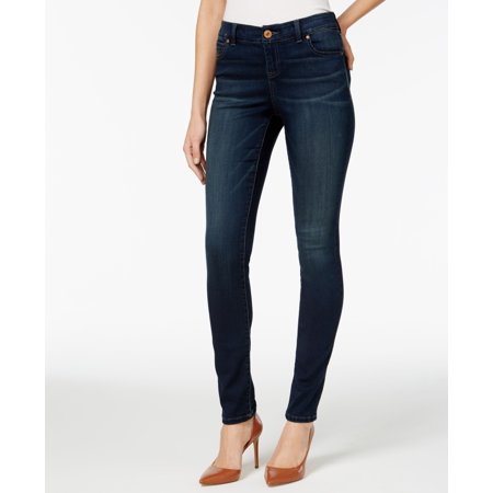 INC Womens Regular Fit Indigo Wash Skinny Jeans Navy 0