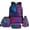 Lightning Wolf Print, variant on 4 in 1 Schoolbag Set for Teens, Blue Wolf Backpack with Lunch Bag Pencil Case Water Bottle Holder Pouch, 4 PCS, Boys, Bookbag School Daypacks for Elementary Middle