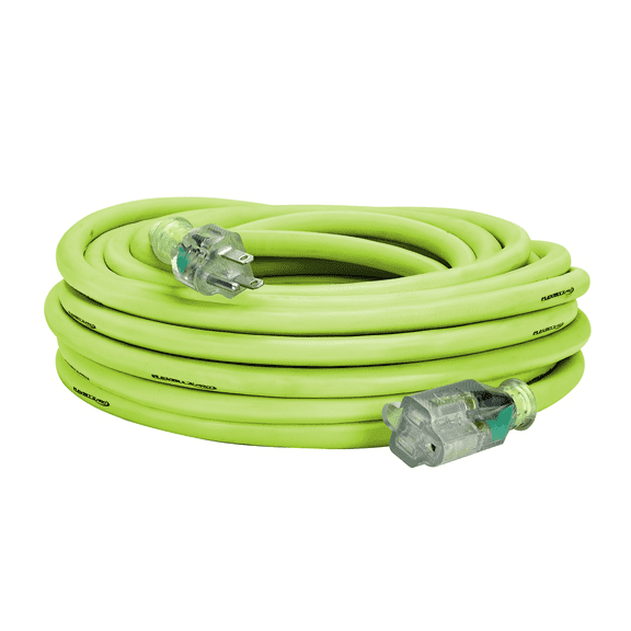Flexzilla® Pro Extension Cord, 12/3 AWG SJTW, 100', Indoor/Outdoor, Lighted Plug