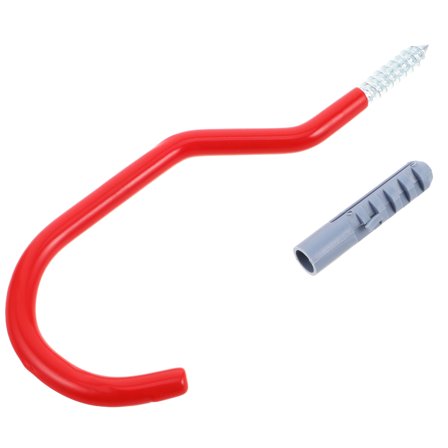 HINTRMENT 1Set Bike Hangers for Garage Ceiling in Red PVC Coated Hook Shape