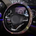 thumbnail image 3 of Flmtop Coussinet de Changement de Vitesse de Volant de Voiture en Strass Accessoires Intérieurs Auto, 3 of 7