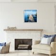 thumbnail image 3 of Stupell Industries Seaside Dock Boardwalk Landscape Painting White Framed Art Print Wall Art, 24 x 24, 3 of 9