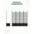 thumbnail image 2 of Garvee juego de 4 jardineras altas con enrejado y pantalla de privacidad, maceteros verticales resistentes para plantas trepadoras, verduras y flores, 2 of 7
