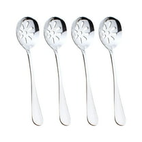 ACDANC 4 Pcs Stainless Steel Slotted Serving Spoons for Home Restaurant