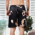 thumbnail image 2 of Defitshape Men's Shorts Silk Dragon Satin Boxers Underwear Luxury Loungewear Pajama Pants Black US S (TagXL), 2 of 2