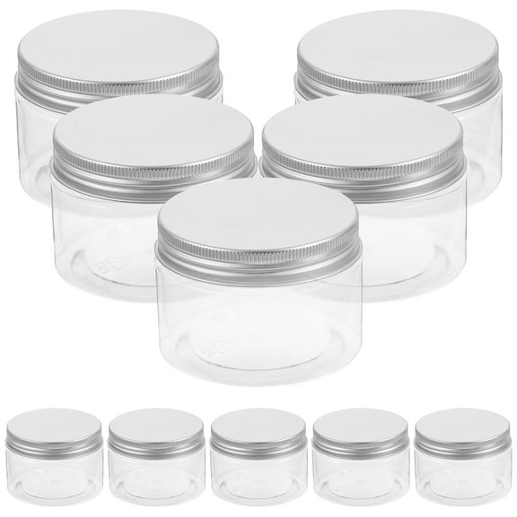 GAXIRE 10-Piece Kitchen Food Storage Containers Set Transparent Airtight Jars for Pantry Organization