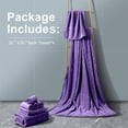 thumbnail image 7 of Smuge 4-Pack Oversized Bath Towel Set with Ultra Soft Microfiber, 4 Pieces, Dark Purple Color, 7 of 7