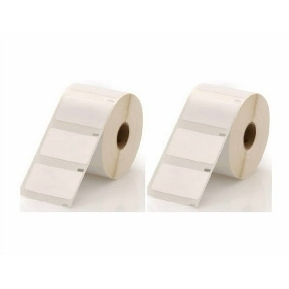 PrinterDash Compatible Replacement for Dymo White Medium Multipurpose Labels (2.25in x 1.25in) (2/PK-1000 Labels) (30334_2PK)