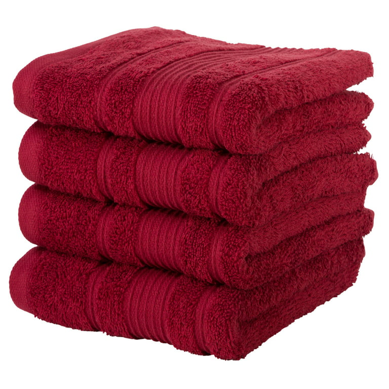  Qute Home 4-Piece Bath Towels Set, 100% Turkish Cotton
