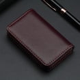 thumbnail image 2 of Hzzsbu PU Leather Credit Card Holder Sized Stitched Business Card Case Credit Card Wallet With Magnetic Shut For Men Women, 2 of 7