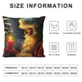 thumbnail image 5 of Orinice Santa Claus Candle Christmas Tree Graphic Decorative Throw Pillow Cover 1PC for Home Living Room Sofa Bed - Winter Pillow Case 12x12in, 5 of 5