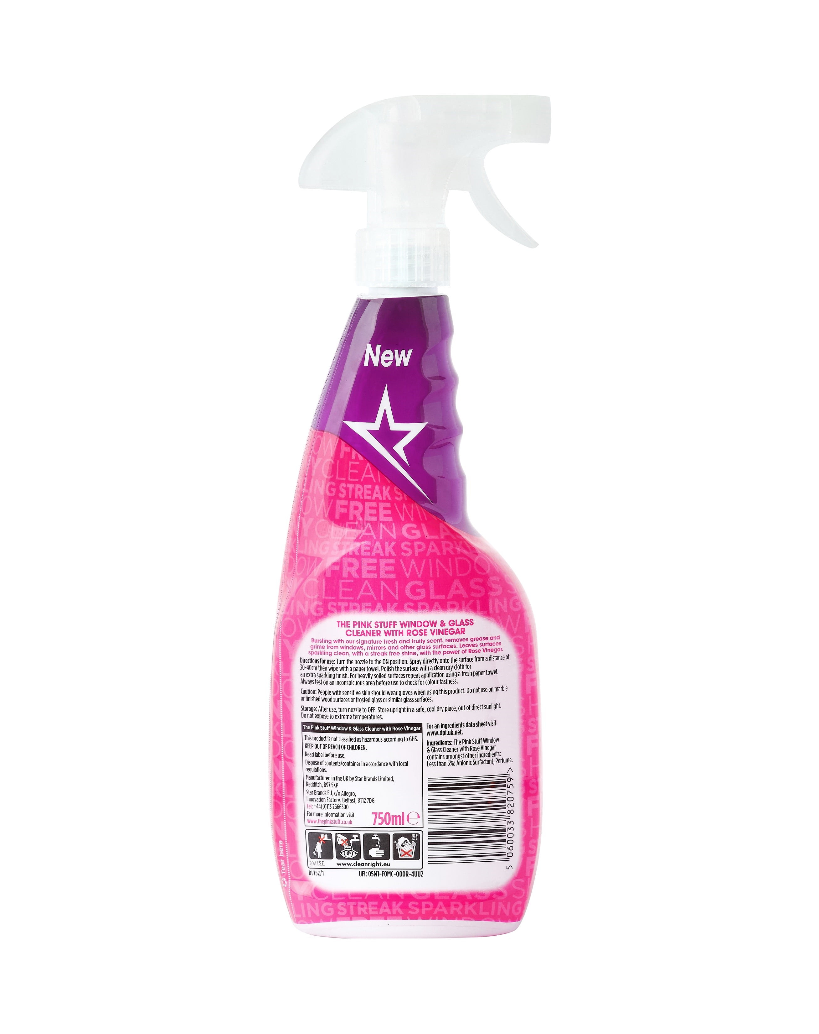 Spray Window Cleaning Wiper, White/Pink