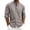 Dark Gray, variant on XUNKUSGA Long Sleeve Shirts for Men Regular Fit Soft Cotton Linen Mandarin Collar Button Down Dress Shirt Classic Striped Business Casual Mens Shirts with Pocket Black S