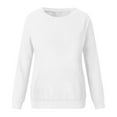 thumbnail image 4 of up to 60% off Gifts Usmixi Winter Sweatshirt for Women Womens Pullover Sweatshirt Casual Pocket Loose Ladies Crewneck Sweatshirts Casual Solid Sweatshirt Fall Long Sleeve Tops 2023, 4 of 5