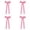 Pink, variant on 4-20PC Velvet Ribbon Bows 5x10 Inch Christmas Tree Decorations Vintage Ornaments for Wreath Garland Gift Wrapping Indoor Outdoor Holiday Party Home Festive Supply Elegant Craft