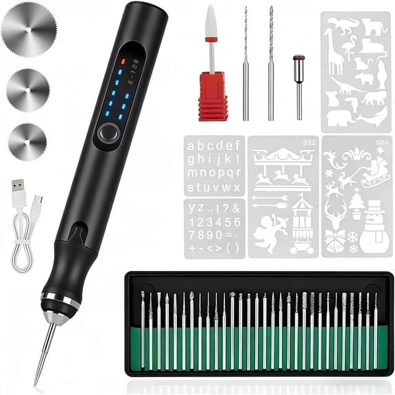 RITUALS Electric Engraving Pen with 37 Bits, USB Rechargeable Cordless Engraving Machine, Portable DIY Rotary Engraver for Jewelry Wood Glass Stone Carving