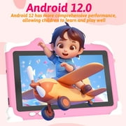 Android 12 Kids Tablet, 7 inch Tablet for Kids, 4GB RAM 32GB ROM Toddler Tablet, 1.5Ghz Quad-core Processor, Safety Eye Protection Screen, Parental Control APP, Tablet with Shockproof Case