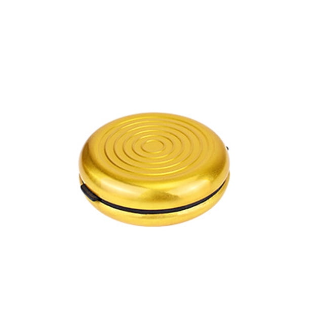 Seitruly Caja de almacenamiento de monedas, 7 rejillas, a prueba de golpes, a prueba de lluvia, antioxidante, anticorrosivo, caja de Color Carpetas de archivos Oro