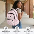 thumbnail image 4 of Kuiaobaty Cat Paw Print Backpack for Kids Girls Large Capacity Bookbag with Adjustable Strap Lightweight School Backpack for School, Pink, 4 of 7