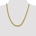 thumbnail image 2 of Real 14kt Yellow Gold 5mm Semi-solid Diamond Cut Wheat Chain; 22 inch; Lobster Clasp; for Adults and Teens; for Women and Men, 2 of 5