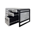 thumbnail image 4 of Modern Wood Laminate Double Pedestal Executive Desk Concrete Gray, 4 of 11