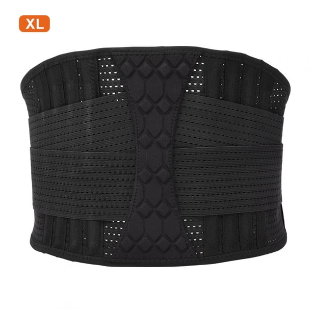 Cinturón de protección de cintura lumbar lumbar de nailon transpirable para aliviar el dolor deportivo XL negro YUNYI BRAND Deportes