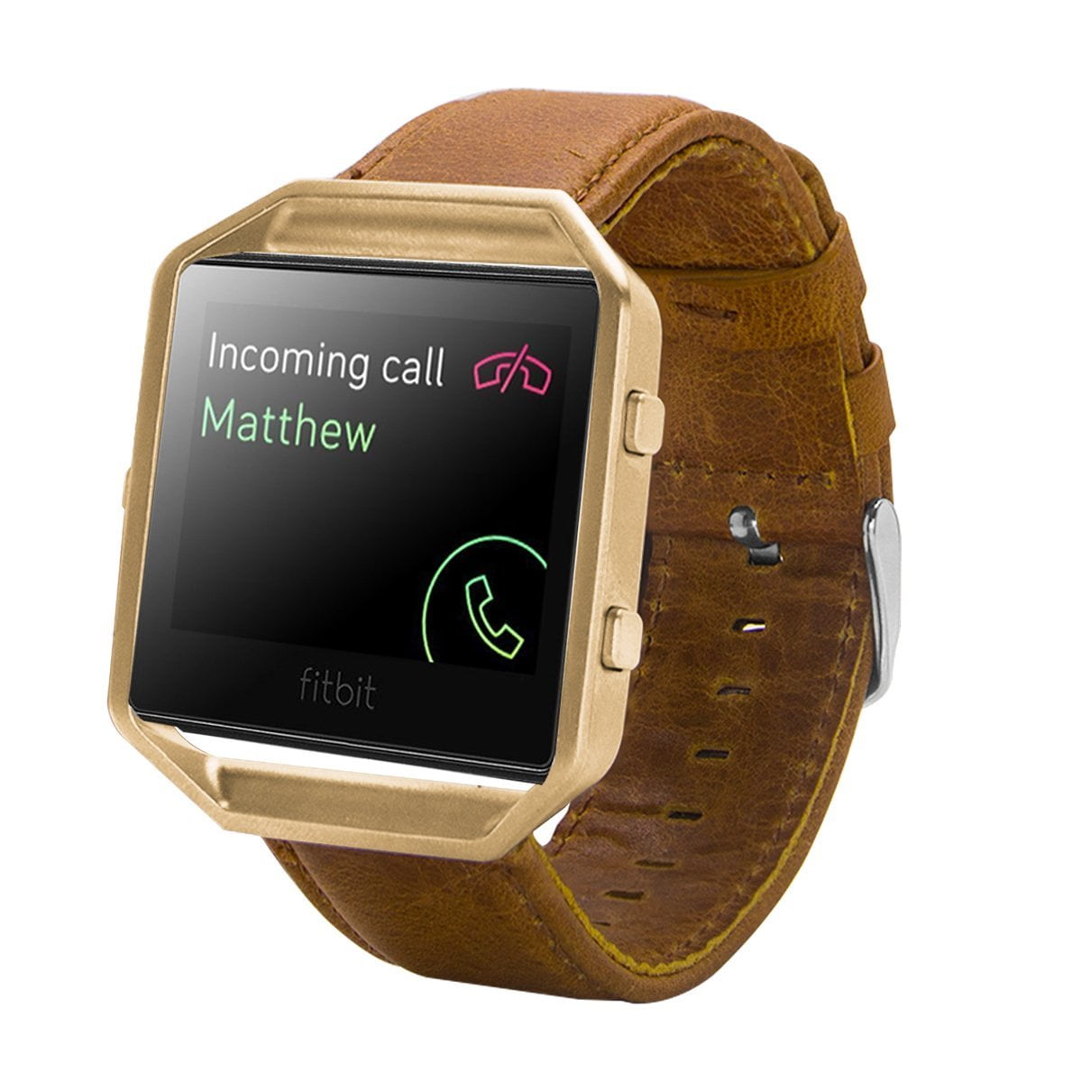 Fitbit Blaze Watch Band, Genuine Leather Replacement Wrist band strap