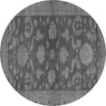 thumbnail image 1 of Ahgly Company Indoor Round Abstract Gray Modern Area Rugs, 3' Round, 1 of 4