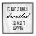 thumbnail image 2 of Stupell Industries Train Of Thought Witty Quote Rustic Pattern Background Framed Wall Art, 17 x 17, Design by Daphne Polselli, 2 of 5