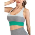 thumbnail image 6 of FANNYC Women Seamless Racerback Sports Bras Padded High Impact Support Cropped Sports Bras Activewear Tops Stretch Gather Workout Fitness Yoga Bras, 6 of 7