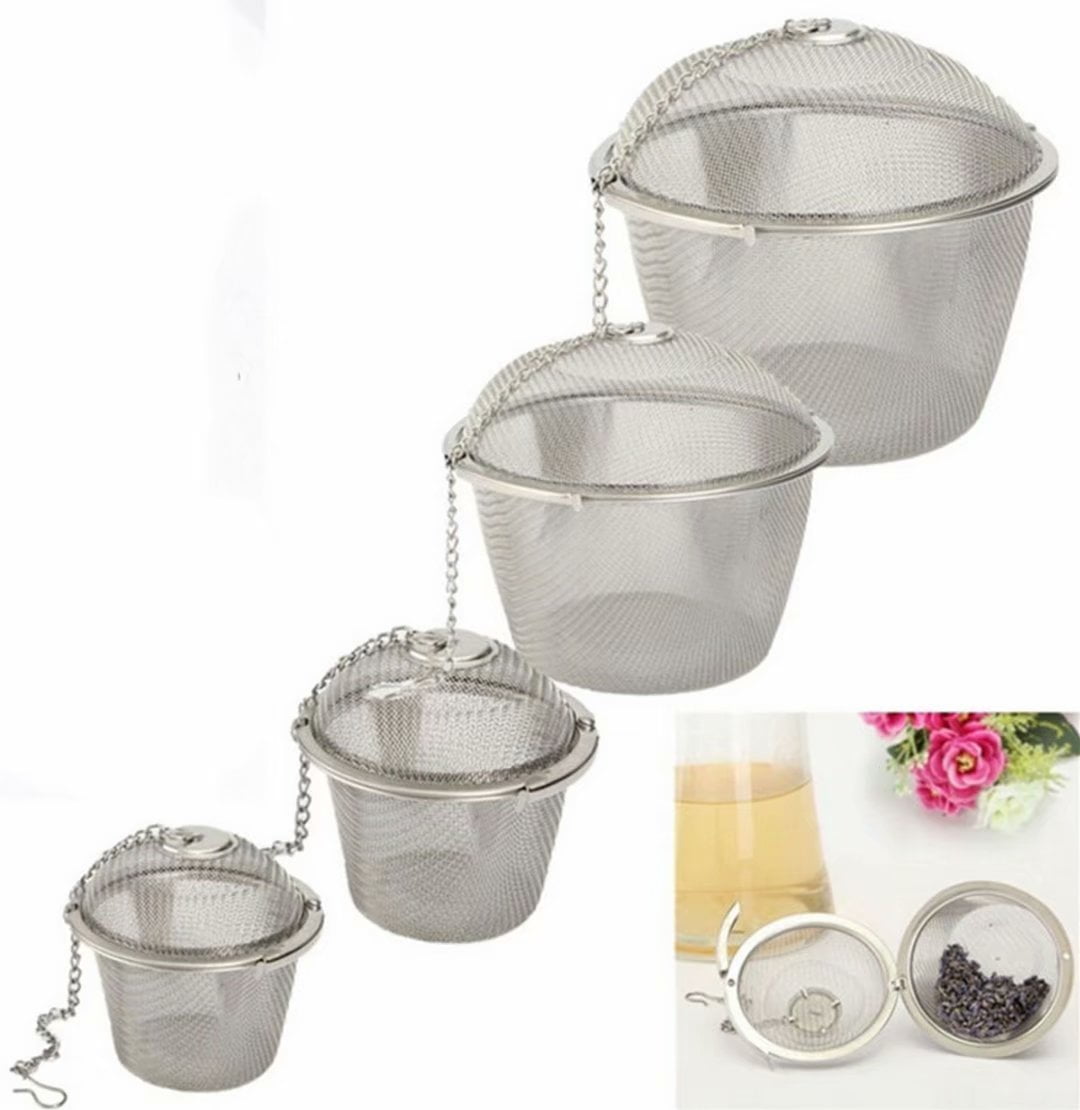 4 Size Stainless Steel Tea Strainer Infuser Tea Locking Ball Tea Spice