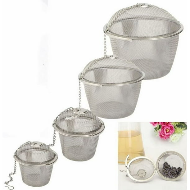 4 Size Stainless Steel Tea Strainer Infuser Tea Locking Ball Tea Spice