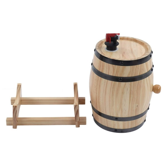 Wooden Beer Barrels, Self Brewed Wine Pine Aging Barrels Vintage Pine Wood Wine Keg For Bar Catering Barbecue Shop